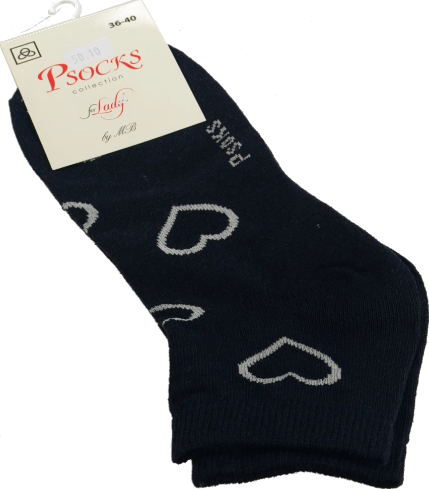 Шкарпетки Psocks жін. спорт великі серця р36-40