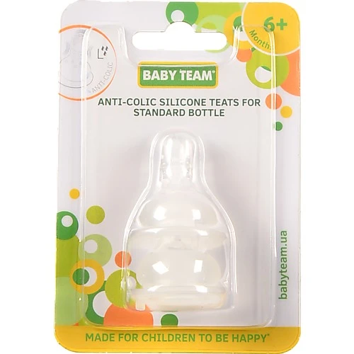 Соска BABY TEAM 2шт силікон класична 046