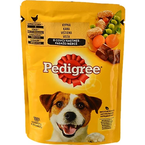 Корм консервований Pedigree 100г курка овочі