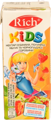 Нектар Річ 0.2л кідс банан полуниця яблуко