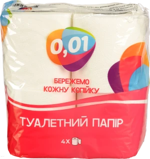 Туалетний папір 0.01 2х сл 4шт