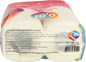 Туалетний папір 0.01 2х сл 4шт