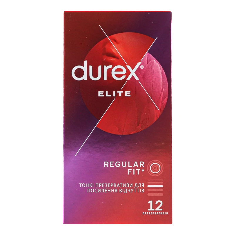 Презервативи латексні з силіконовою змазкою Elite Durex 12шт