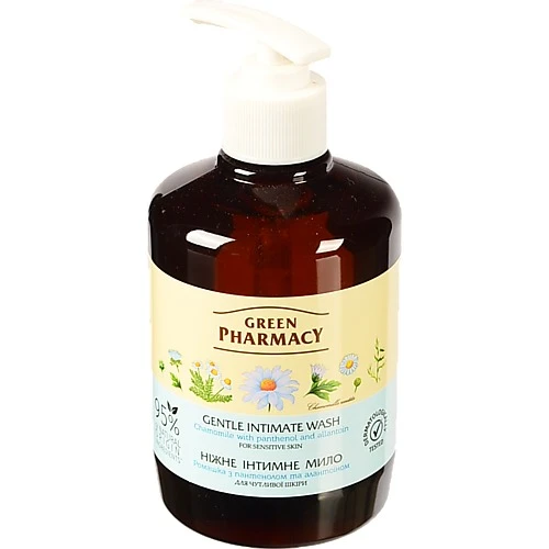Мило рідке інтимне ніжне Ромашка Зеленая аптека 370мл