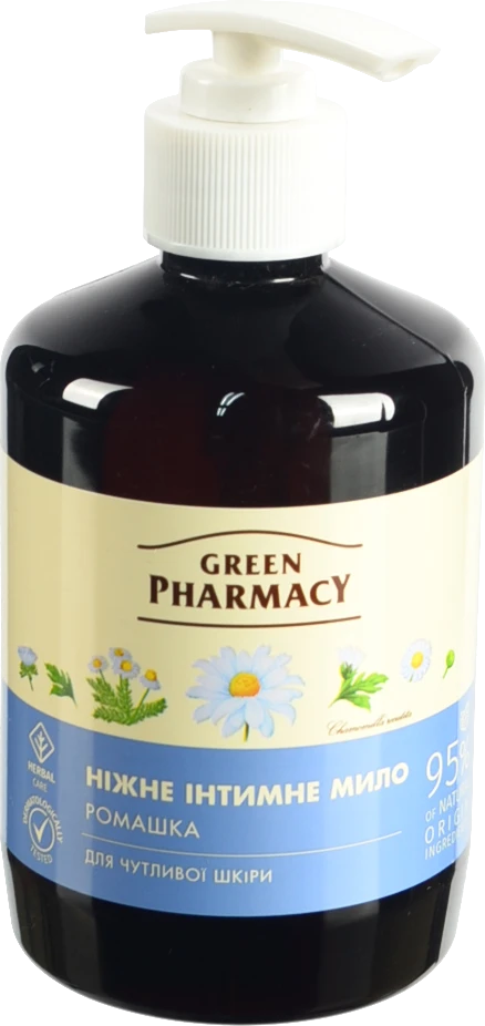 Мило рідке інтимне ніжне Ромашка Зеленая аптека 370мл