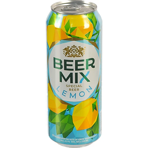 Пиво BeerMix Лимон 0.5л пастеризоване