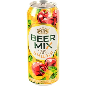 Пиво BeerMix Вишня 0.5л пастеризоване
