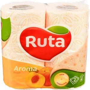 Папір туалетний 2-x шаровий Peach Aroma Ruta 4шт