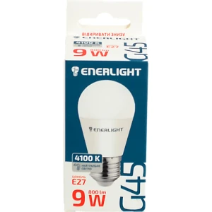 Лампа світлодіодна 9W E27 800lm 4100K G45 №G45E279SMDNFR Enerlight 1шт