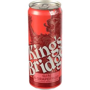 Напій слабоалкогольний сильногазований «King's Bridge Gin & Grapefruit», з/б, 7%, 0,33 л