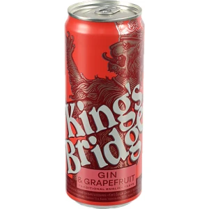 Напій слабоалкогольний сильногазований «King's Bridge Gin & Grapefruit», з/б, 7%, 0,33 л