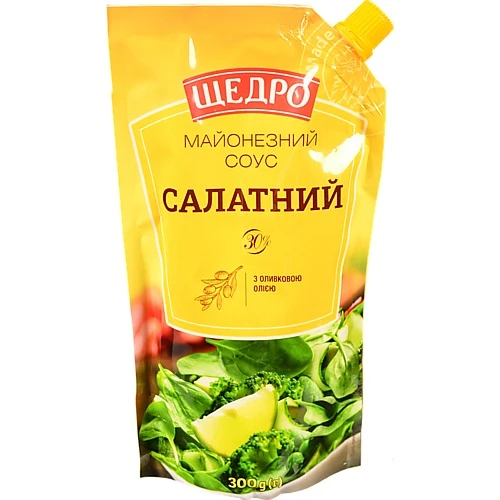 Майонез Щедро 300г 30% салатний д/п