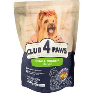 Корм сухий повнораціонний для дорослих собак малих порід Chicken Premium Club 4 Paws д/п 400г
