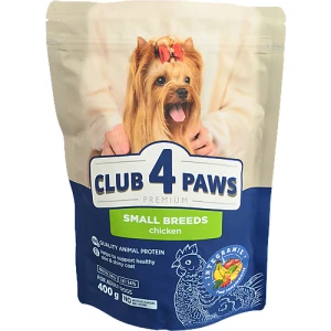 Корм сухий повнораціонний для дорослих собак малих порід Chicken Premium Club 4 Paws д/п 400г
