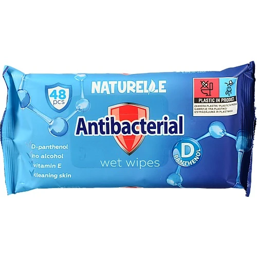 Серветки вологi Naturelle 48шт антибактерiал.пантенол
