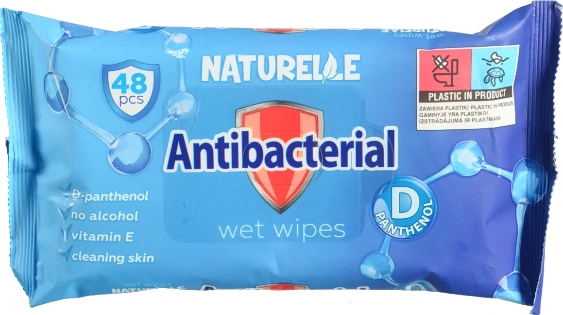 Серветки вологi Naturelle 48шт антибактерiал.пантенол