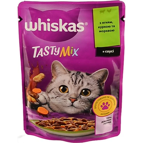 Корм Віскас 85г TastyMix ягня курка морква