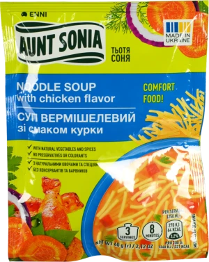 Суп курячий з вермішеллю Тетя Соня 60г