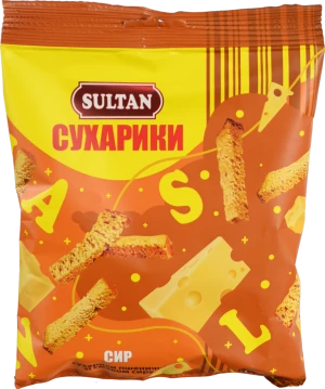 Сухарики Sultan 90г пшеничні сир