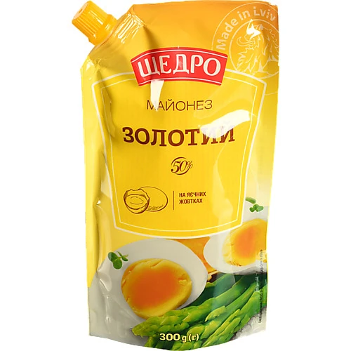 Майонез 50% Золотий Щедро д/п 300г