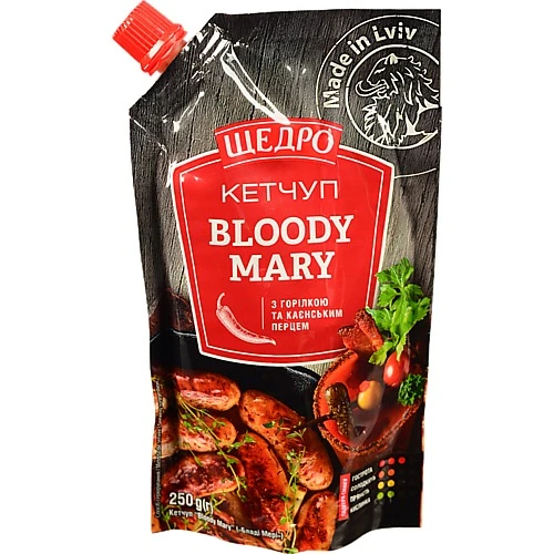 Кетчуп Щедро Bloody Mary 250г
