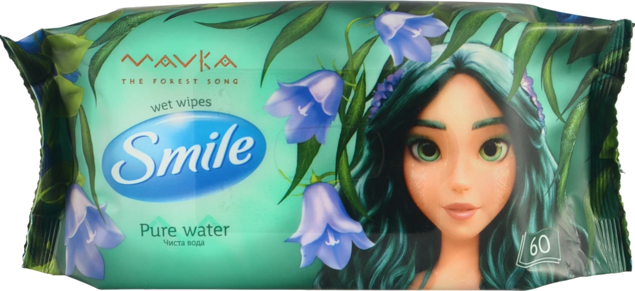 Серветки вологі Smile 60шт mavka