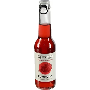 Напій безалкогольний слабогазований Полуниця та м'ята Комбуча Spraga с/пл 250мл