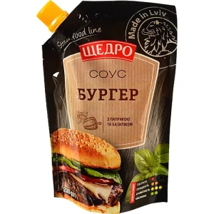 Соус з паприкою та базиліком Бургер Щедро д/п 200г