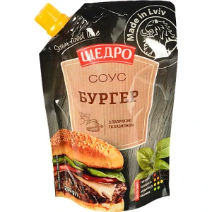 Соус з паприкою та базиліком Бургер Щедро д/п 200г