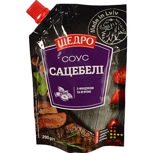 Соус з фундуком та м'ятою Сацебелі Щедро д/п 200г