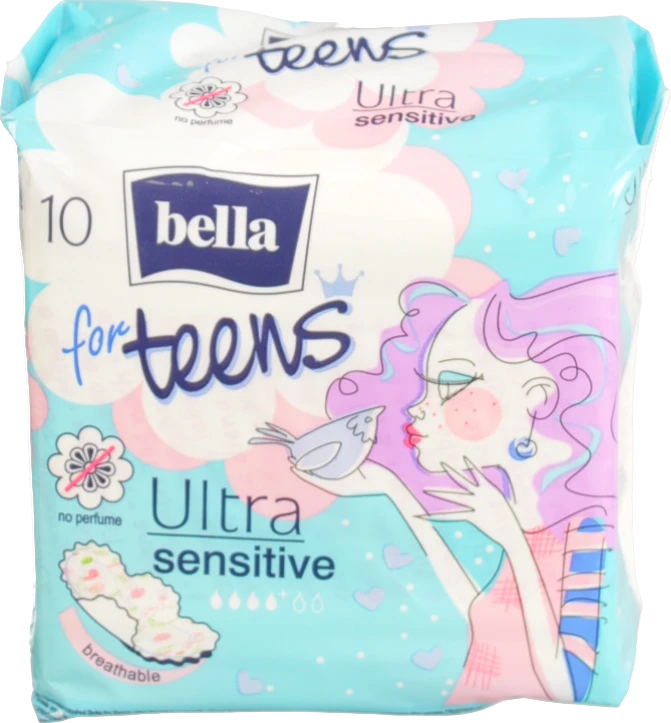Прокладки гігієничні Bella for Teens Ultra Sensitive extra soft. (10 шт)