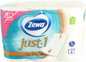 Папір туалетний 5-ти шаровий Just 1 Zewa 6шт