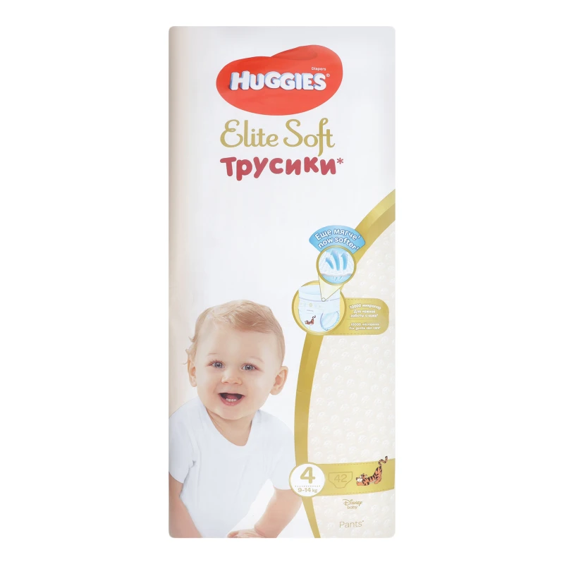 Трусики-підгузники для дітей 9-14кг 4 Elite Soft Huggies 42шт