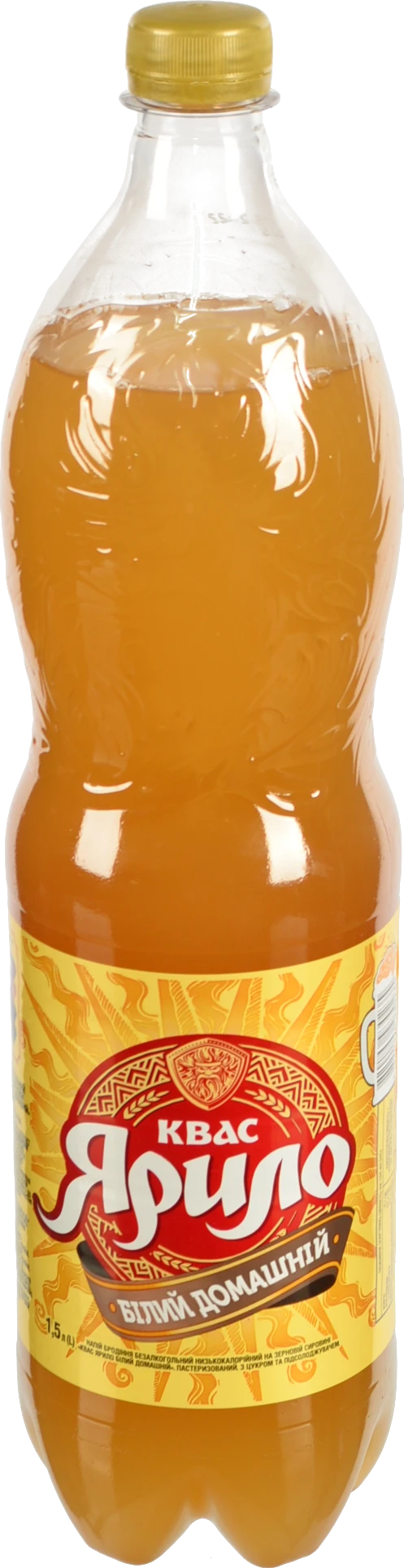 Напій бродіння безалкогольний низькокалорійний на зерновій сировині Квас Білий Домашній Ярило п/пл 1.5л