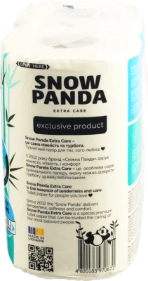 Папір туалетний 3-х шаровий Sensitive Extra Care Snow Panda 4шт
