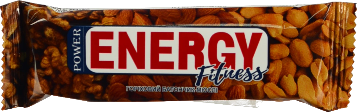 Батончик-мюслі горіховий Power Energy Fitness, 30 г