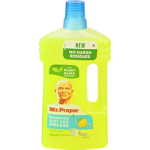 Засіб мийний рідкий для прибирання підлоги та стін Summer Lemon Mr.Proper 1л