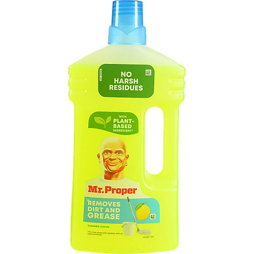 Засіб мийний рідкий для прибирання підлоги та стін Summer Lemon Mr.Proper 1л