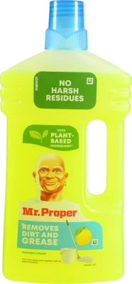 Засіб мийний рідкий для прибирання підлоги та стін Summer Lemon Mr.Proper 1л