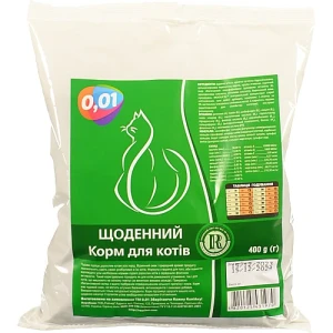 Щоденний корм для котів 0.01 400г