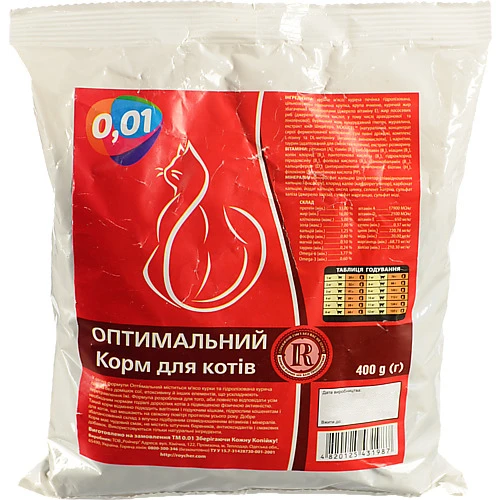 Корм для котів 0.01 400г Оптимальний