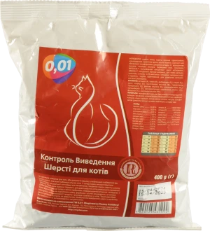 Корм для котів 0.01 400г Контроль виведення шерсті