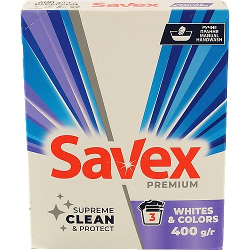 Порошок Savex 400 г Parfum lock white colors для ручного прання