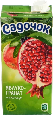 Нектар освітлений пастеризований Яблуко-гранат Садочок 0,95л