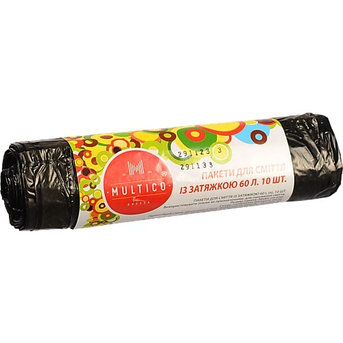 Пакети Multico 60л 10шт. д. смiтя зятяжка