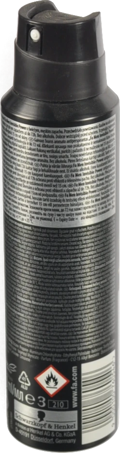 Антиперспірант чоловічий Fa Invisible Power Xtreme 150 мл