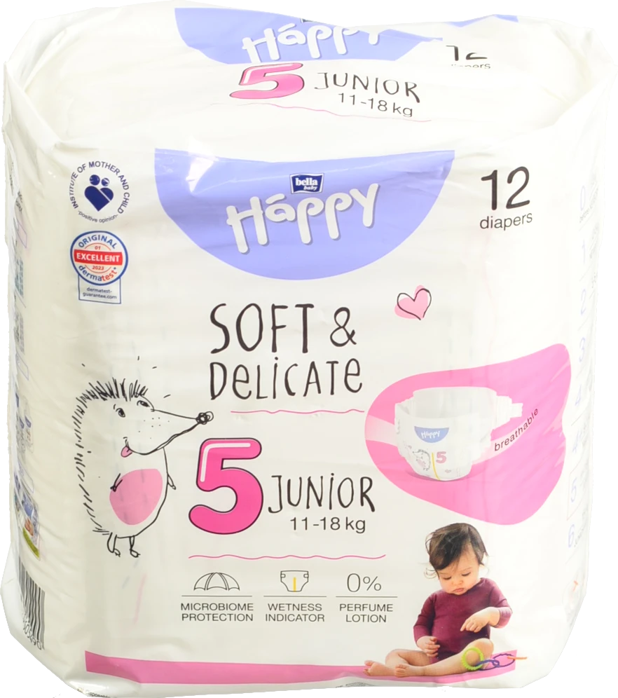 Підгузники Bella Baby Happy Soft & Delicate Junior 11-18кг 12шт