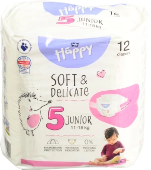 Підгузники Bella Baby Happy Soft & Delicate Junior 11-18кг 12шт