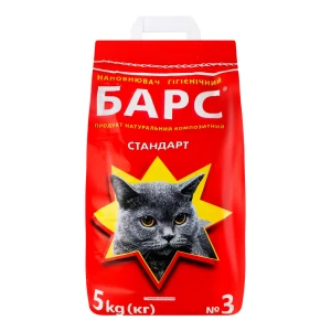 Наповнювач гігієнічний для тварин Стандарт Барс 5кг