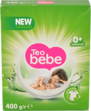 Засіб мийний порошкоподібний для прання дитячих речей Aloe Gentle&Clean Teo Bebe 400г